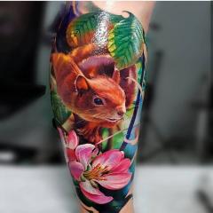 Wiewiórka tatuaż