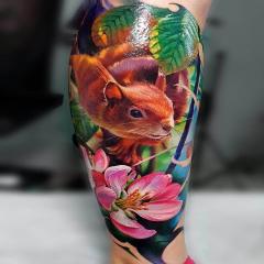 Wiewiórka tatuaż