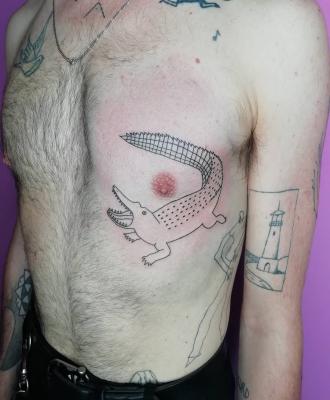 Krokodyl tatuaż
