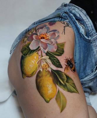 Tatuaż cytryny