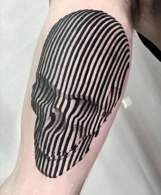 Tatuaż czaszka 3D
