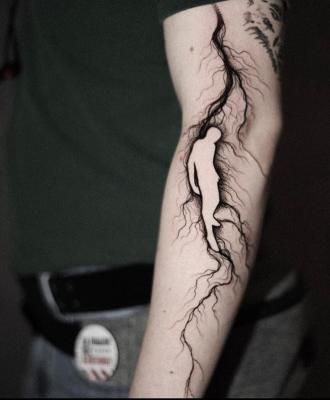 Tatuaż korzeń drzewa