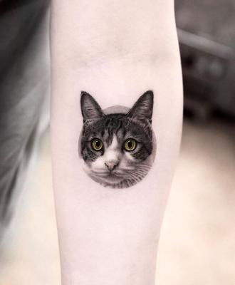 Tatuaż kotek 3D