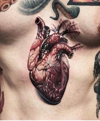 Tatuaż serce 3D