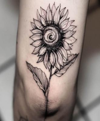 Tatuaż słonecznik