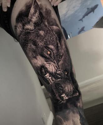 Tatuaż wilki