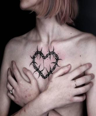 Tatuaże damskie serce
