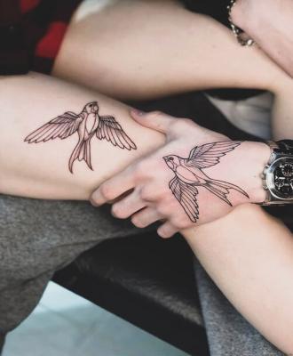 Tatuaże dla par ptaki