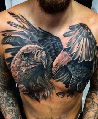 Tatuaże męskie tatuaże ptaki 