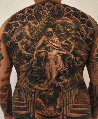 Tatuaże religijne męskie