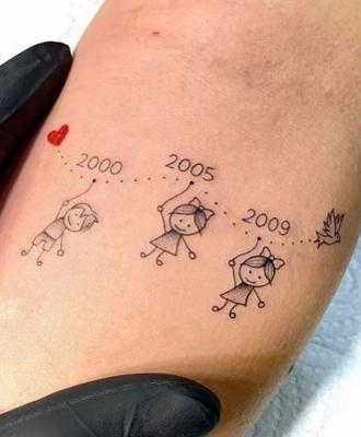 Życia linia tatuaż