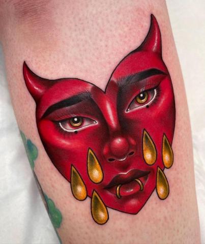 Diabełek tatuaż