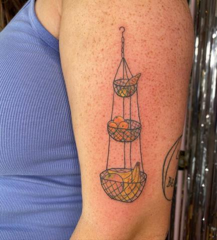 Koszyk na owoce tatuaż