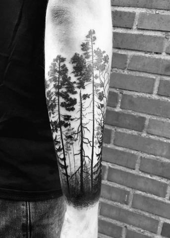 Ręka drzewo tatuaż